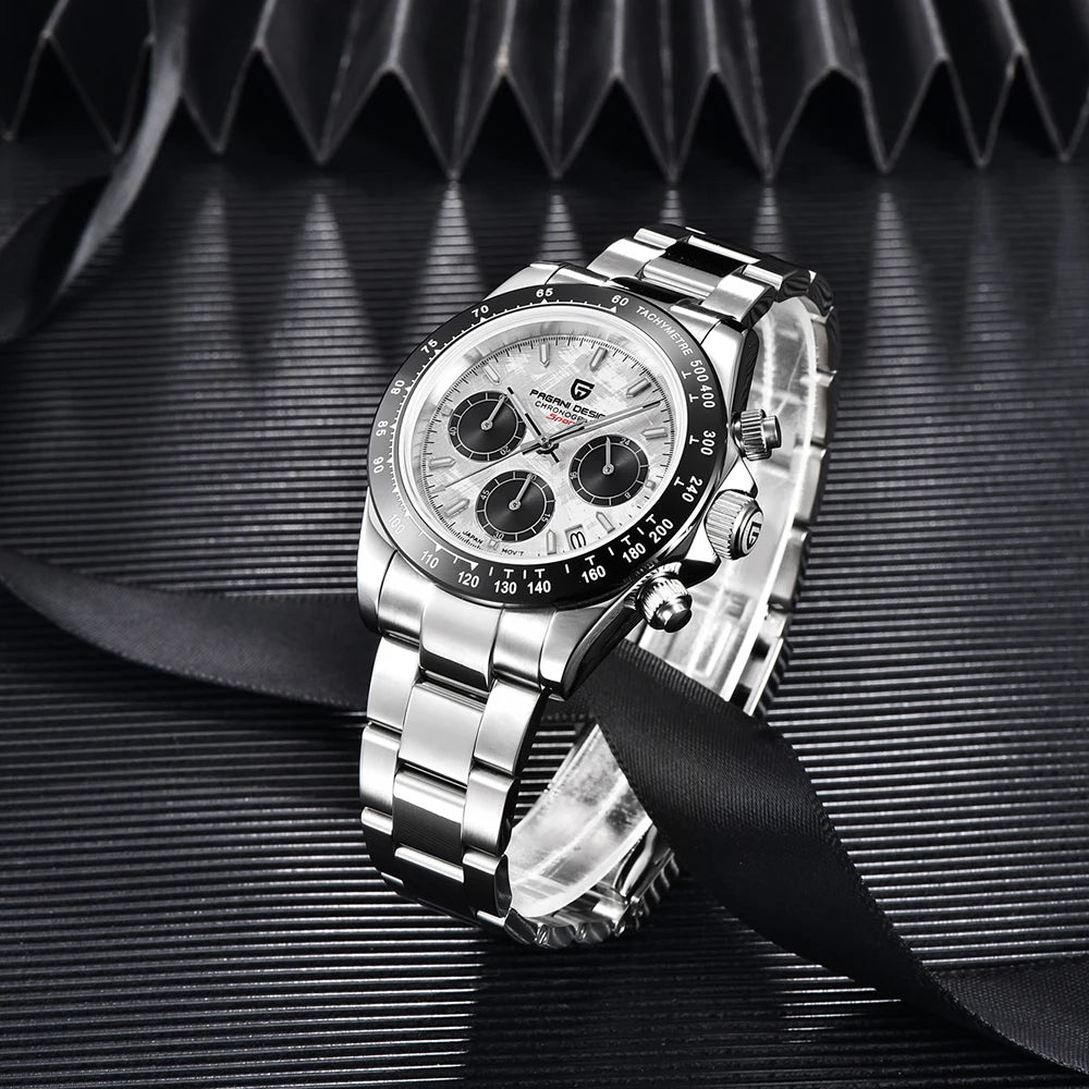 Meteorite Dial Men Chronograph Watch