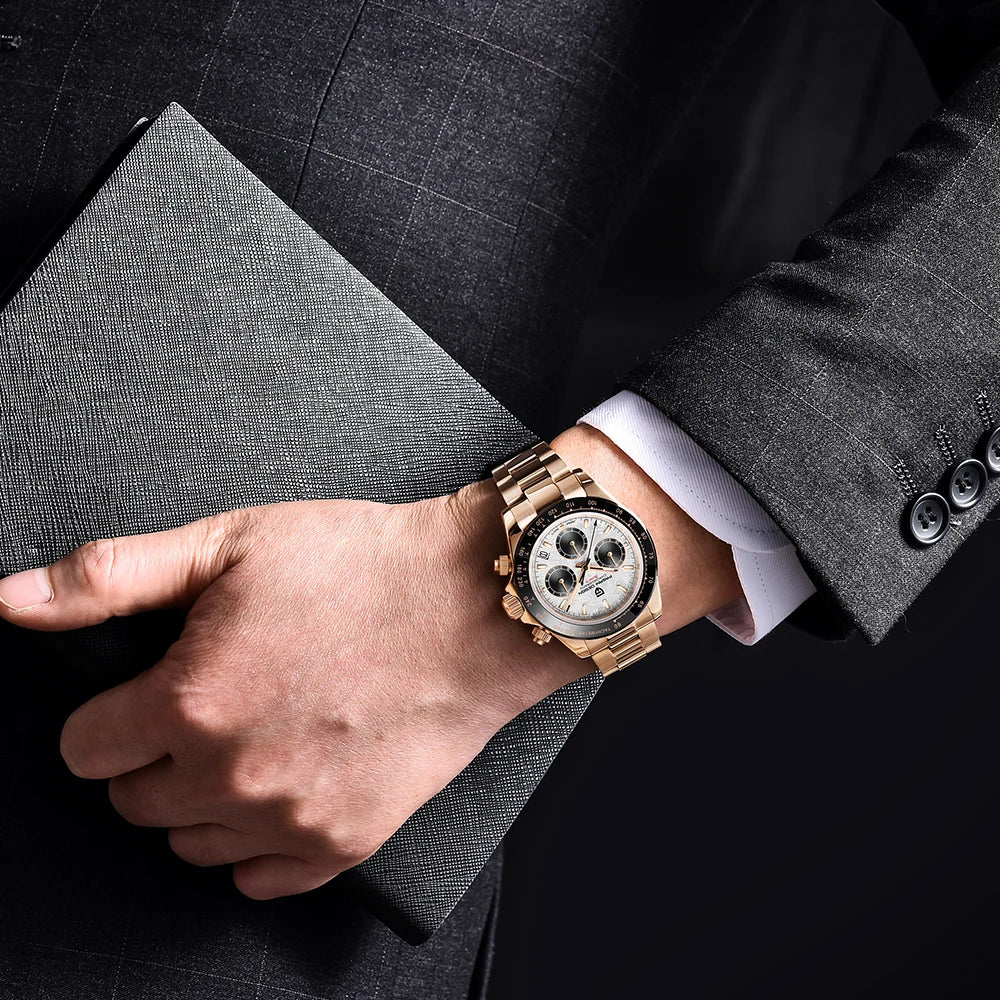 Meteorite Dial Men Chronograph Watch