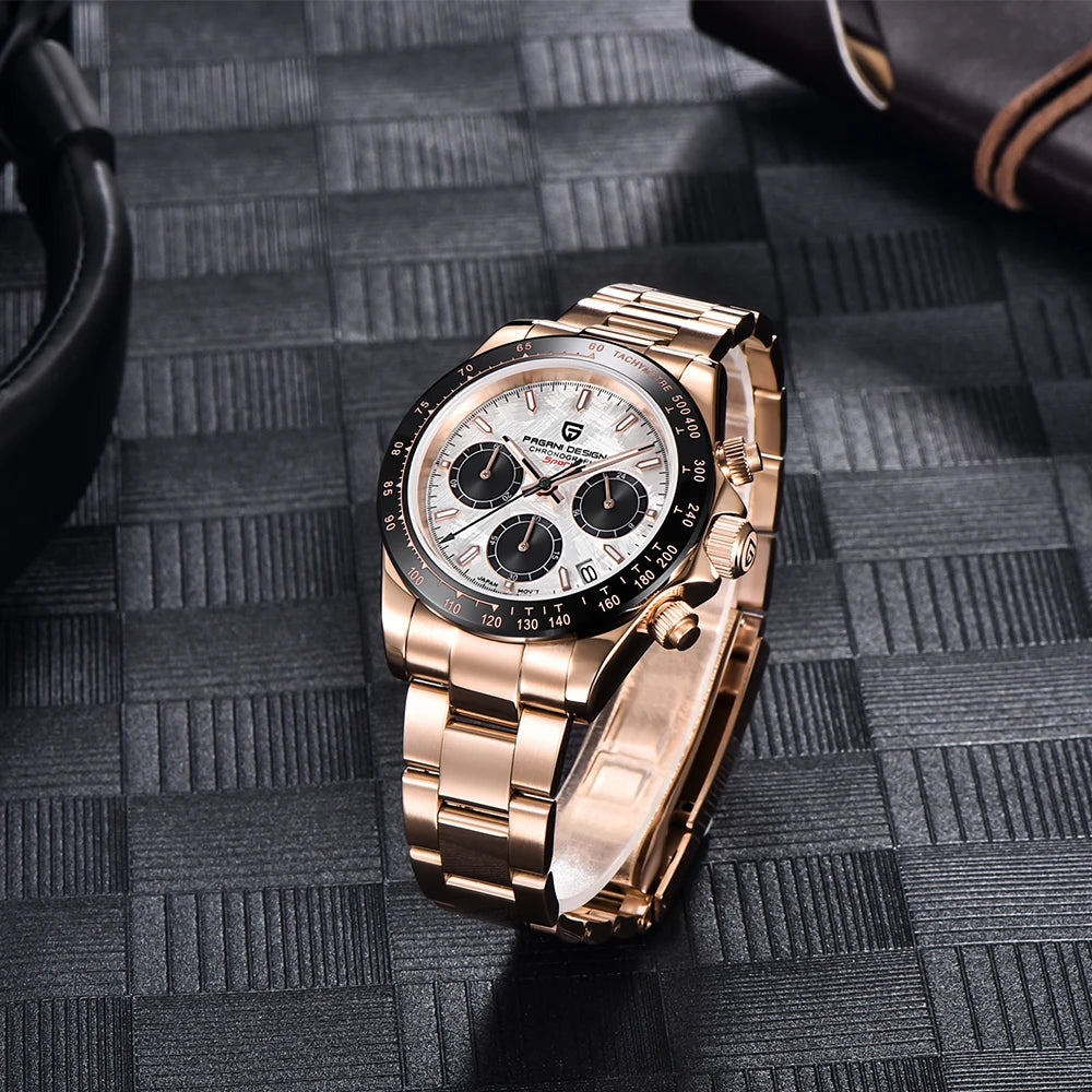 Meteorite Dial Men Chronograph Watch