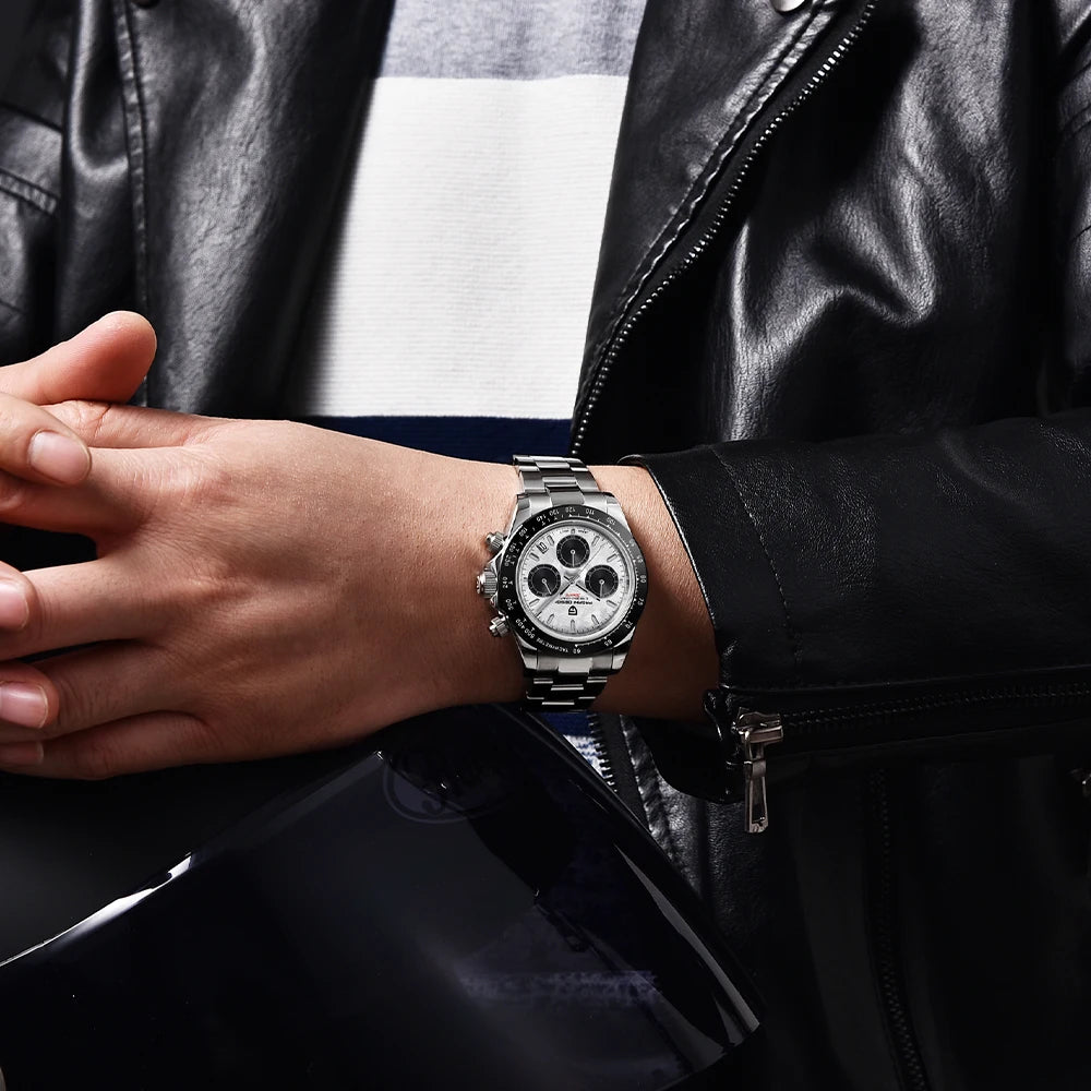 Meteorite Dial Men Chronograph Watch