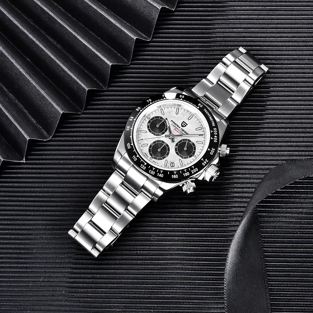 Meteorite Dial Men Chronograph Watch