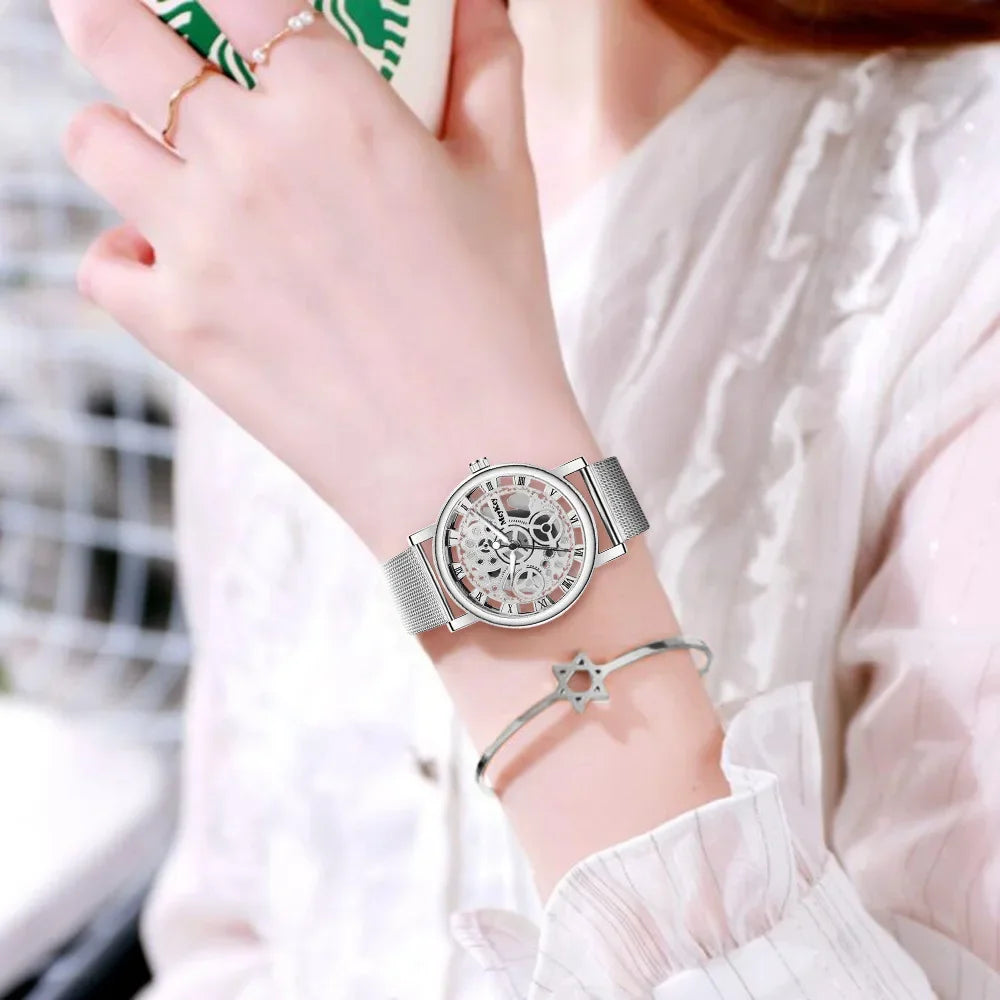 Women Hollow Skeleton Watch