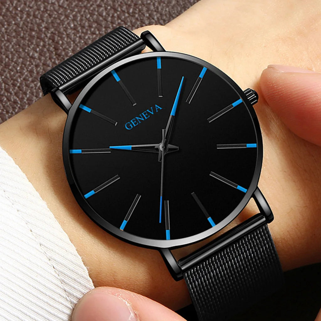 Fashion Mens Business Black Watches
