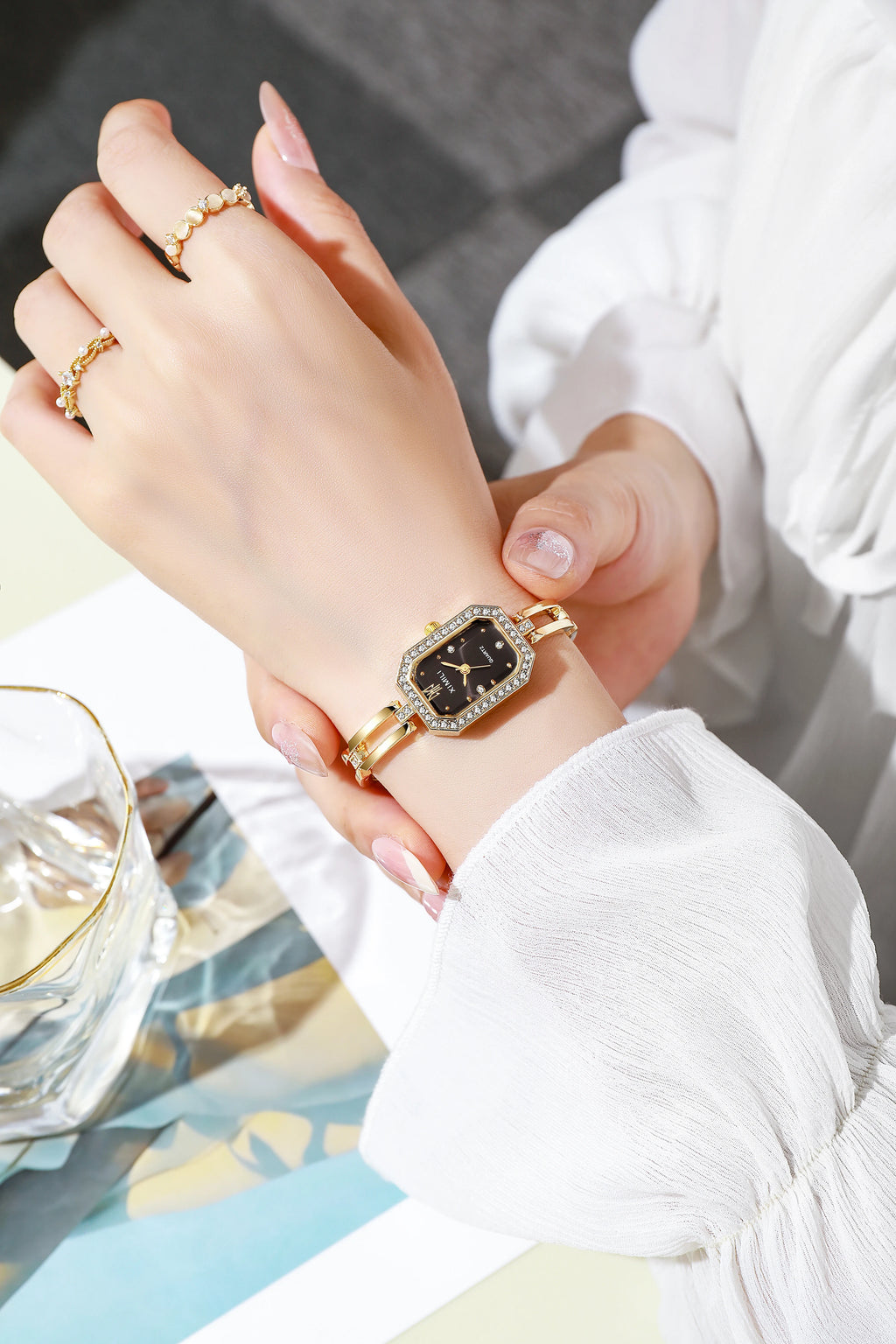 Women's Watch Fashion Rectangular Diamond