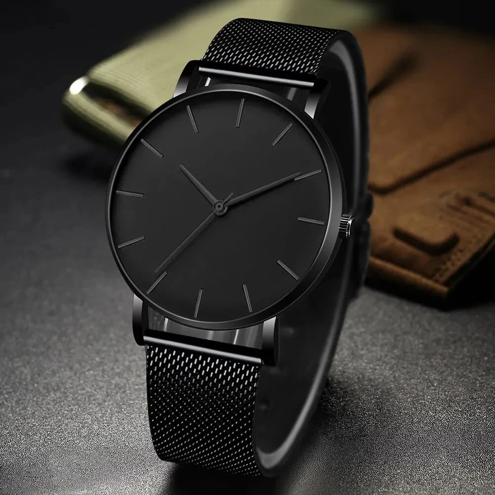 Fashion Mens Business Black Watches