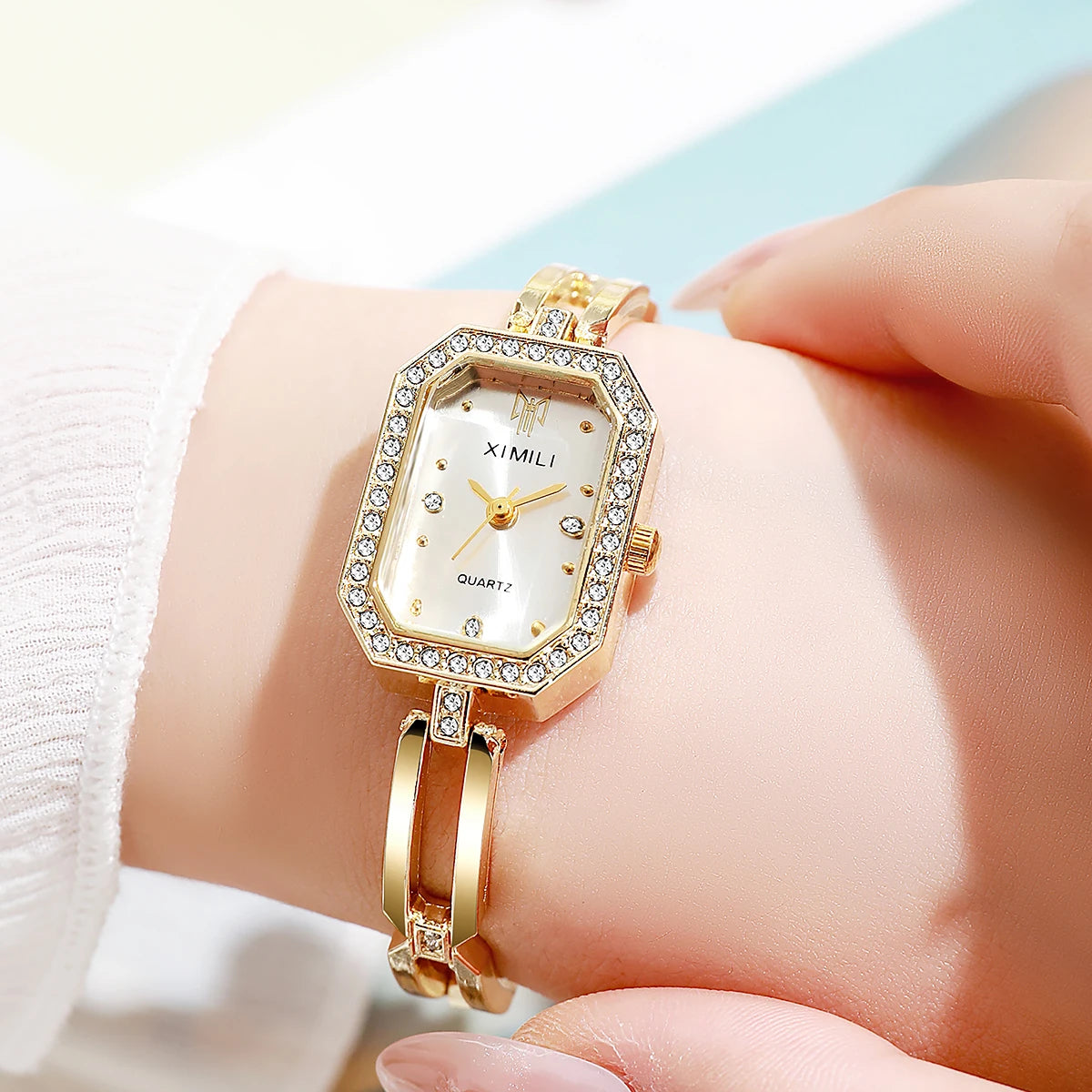 Women's Watch Fashion Rectangular Diamond