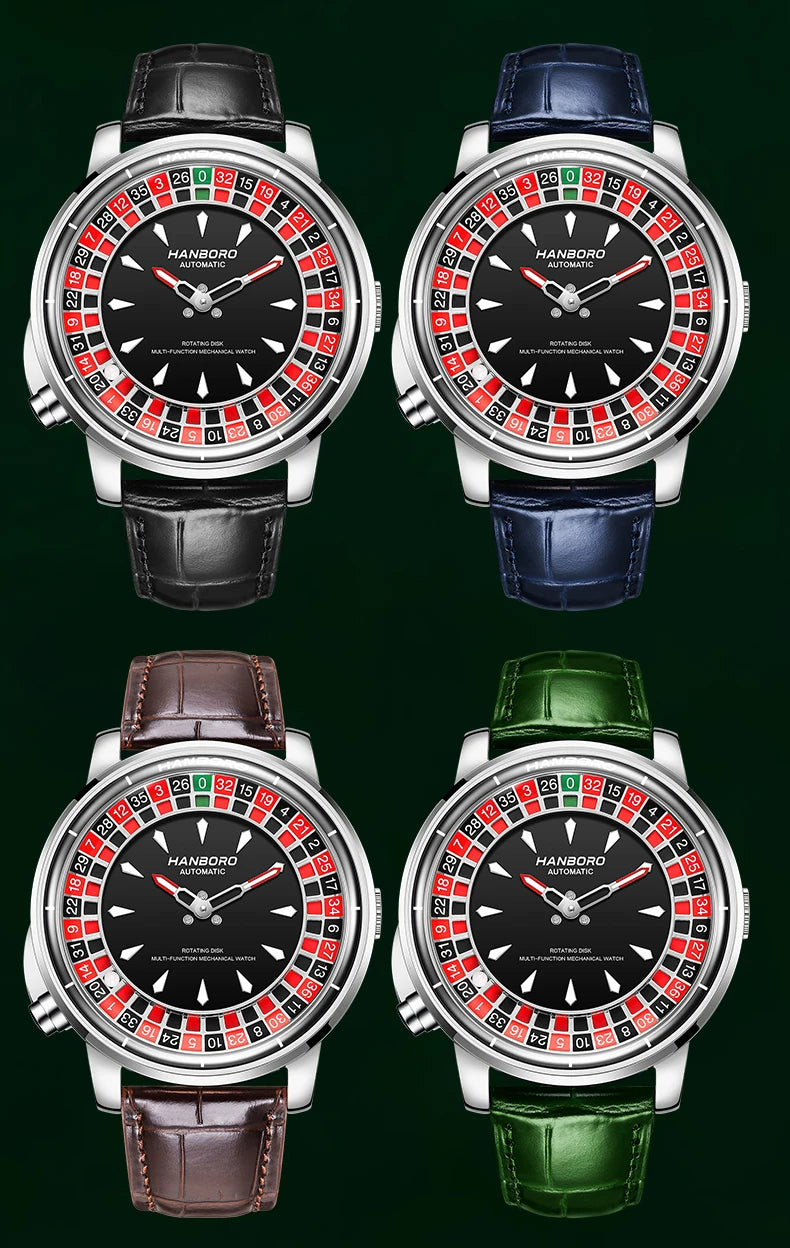 HANBORO roulett men's automatic mechanical watch