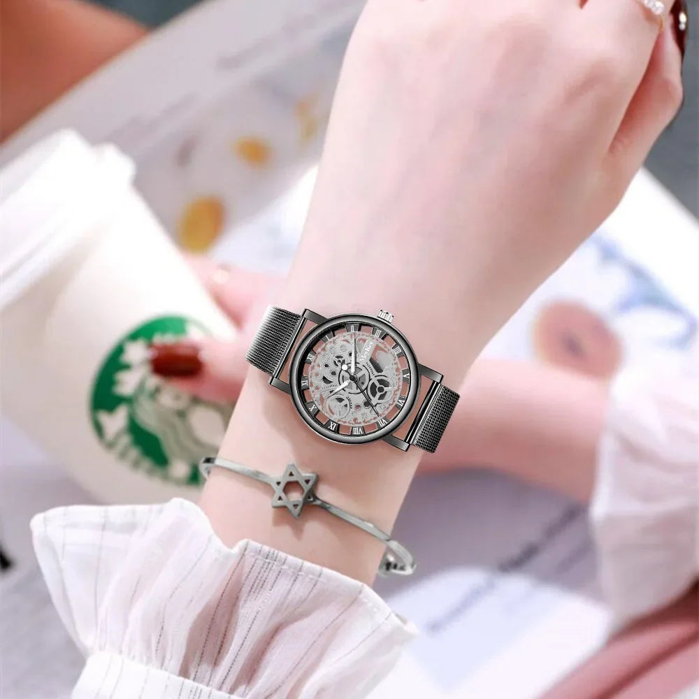 Women Hollow Skeleton Watch