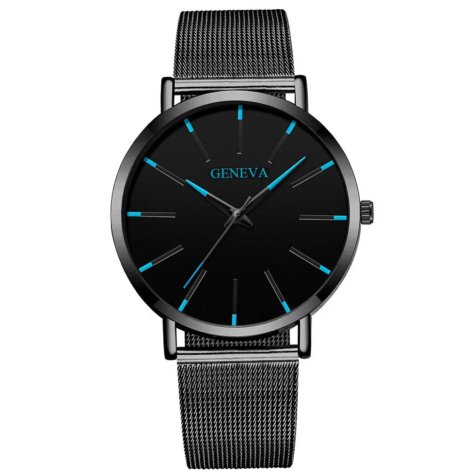 Fashion Mens Business Black Watches