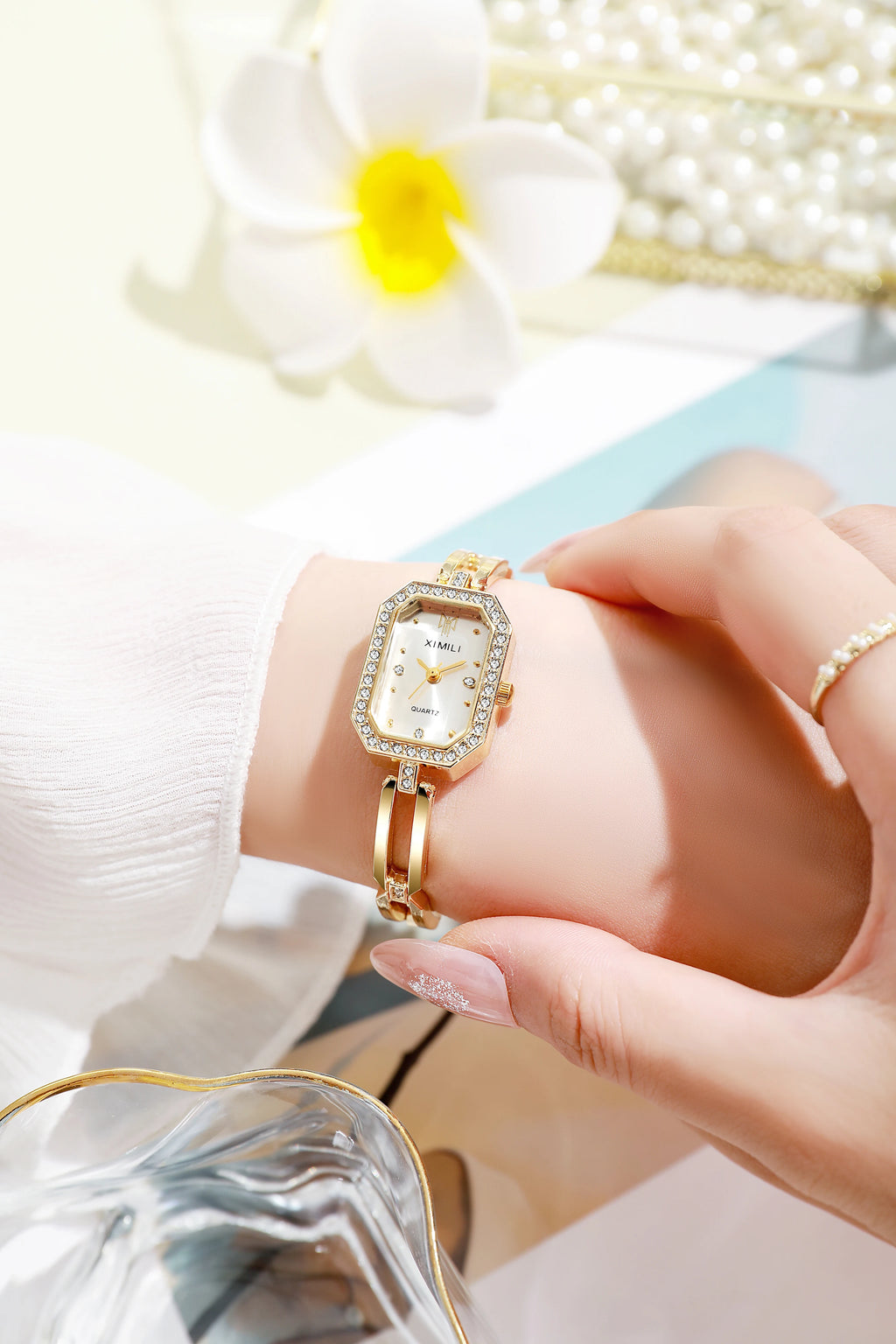 Women's Watch Fashion Rectangular Diamond