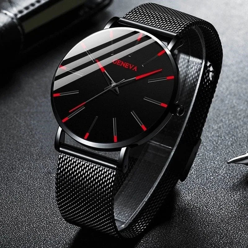 Fashion Mens Business Black Watches