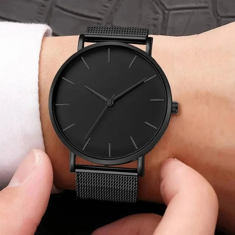 Fashion Mens Business Black Watches